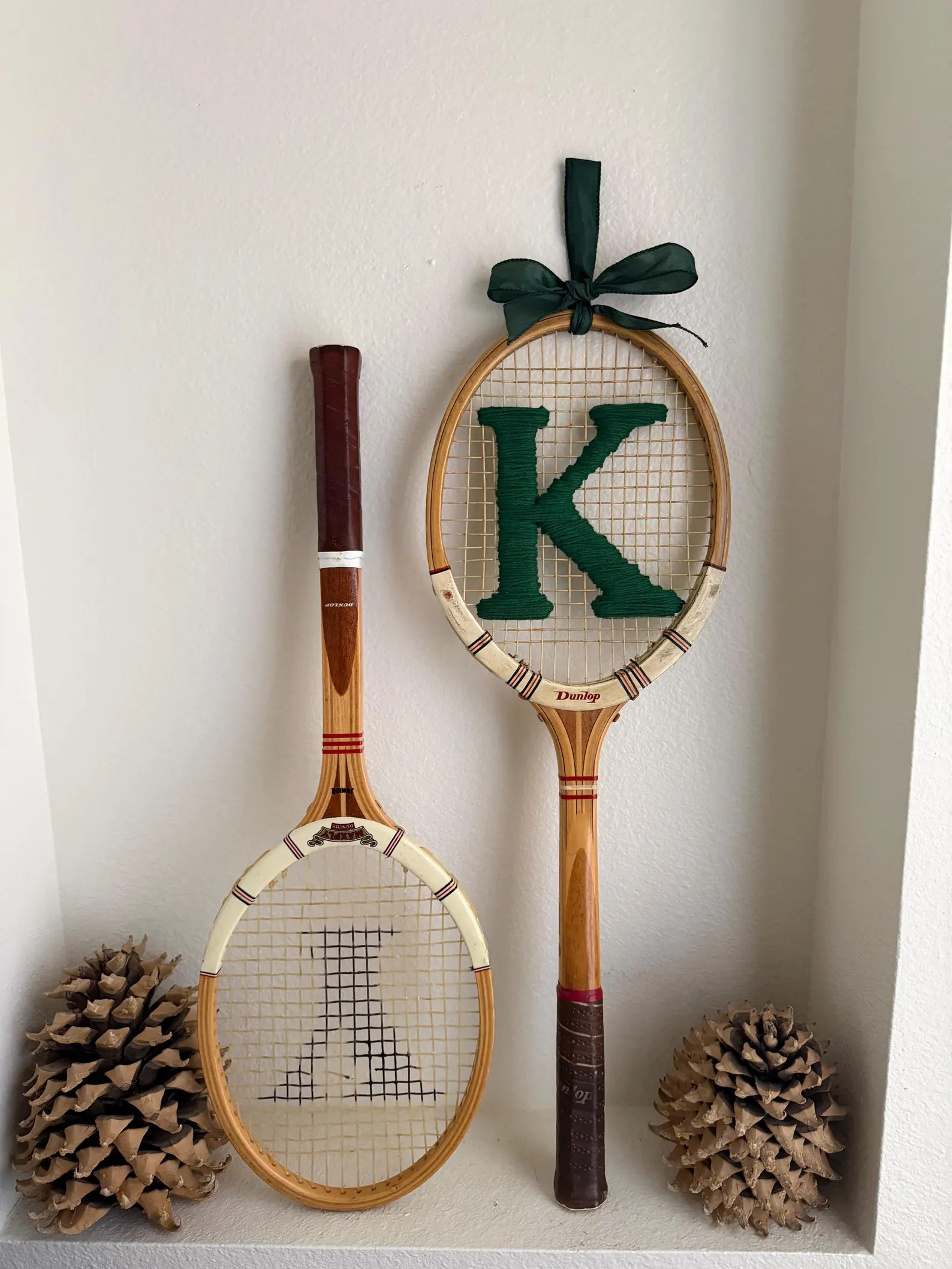 Personalized Monogram Vintage Tennis Racket Wall Art | Etsy (Global)