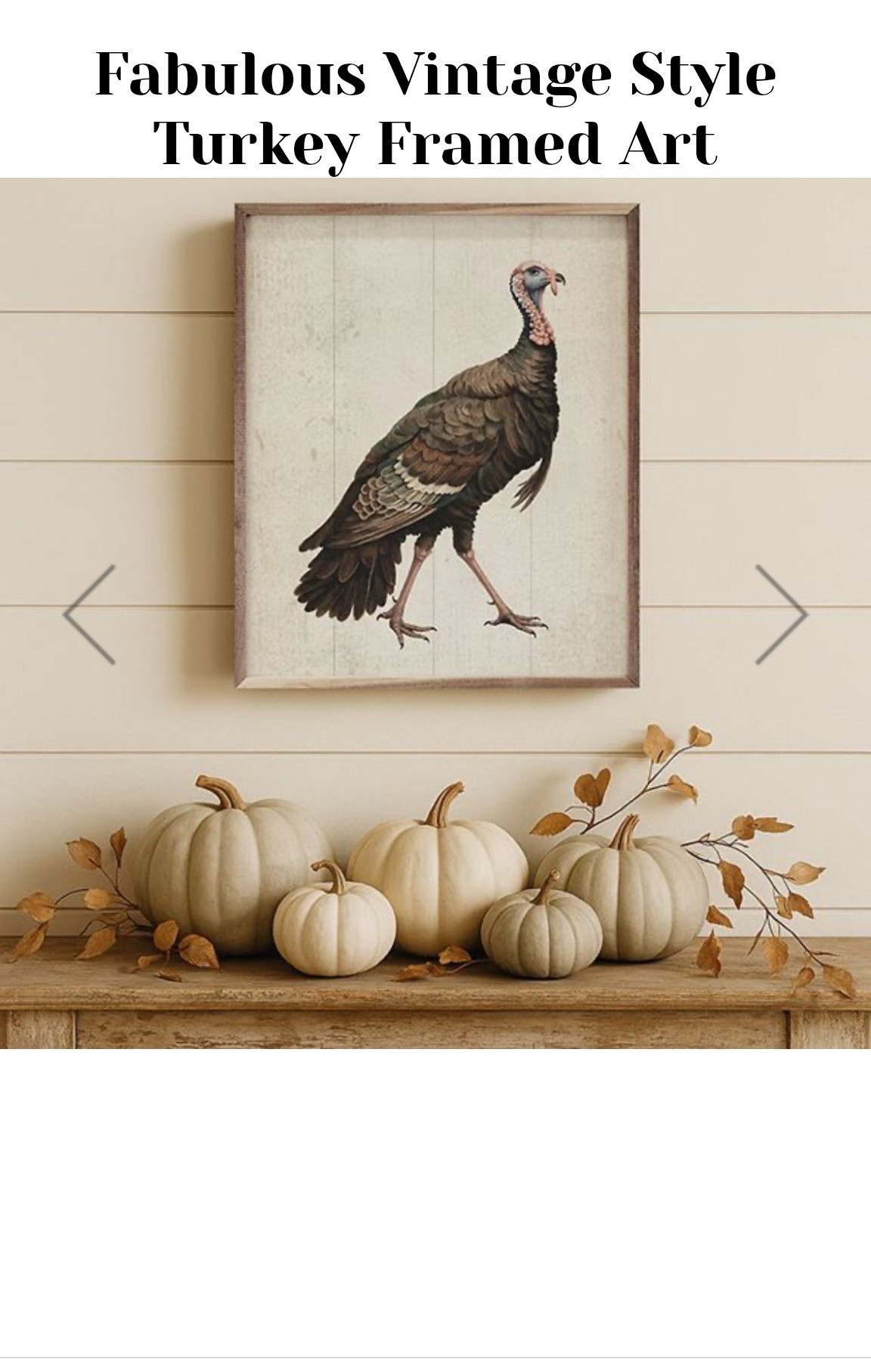 This image of a turkey 🦃 is a lovely addition to your fall decor. It’s from Antique Farmhouse and is offered in several sizes.

#LTKHome #LTKSeasonal