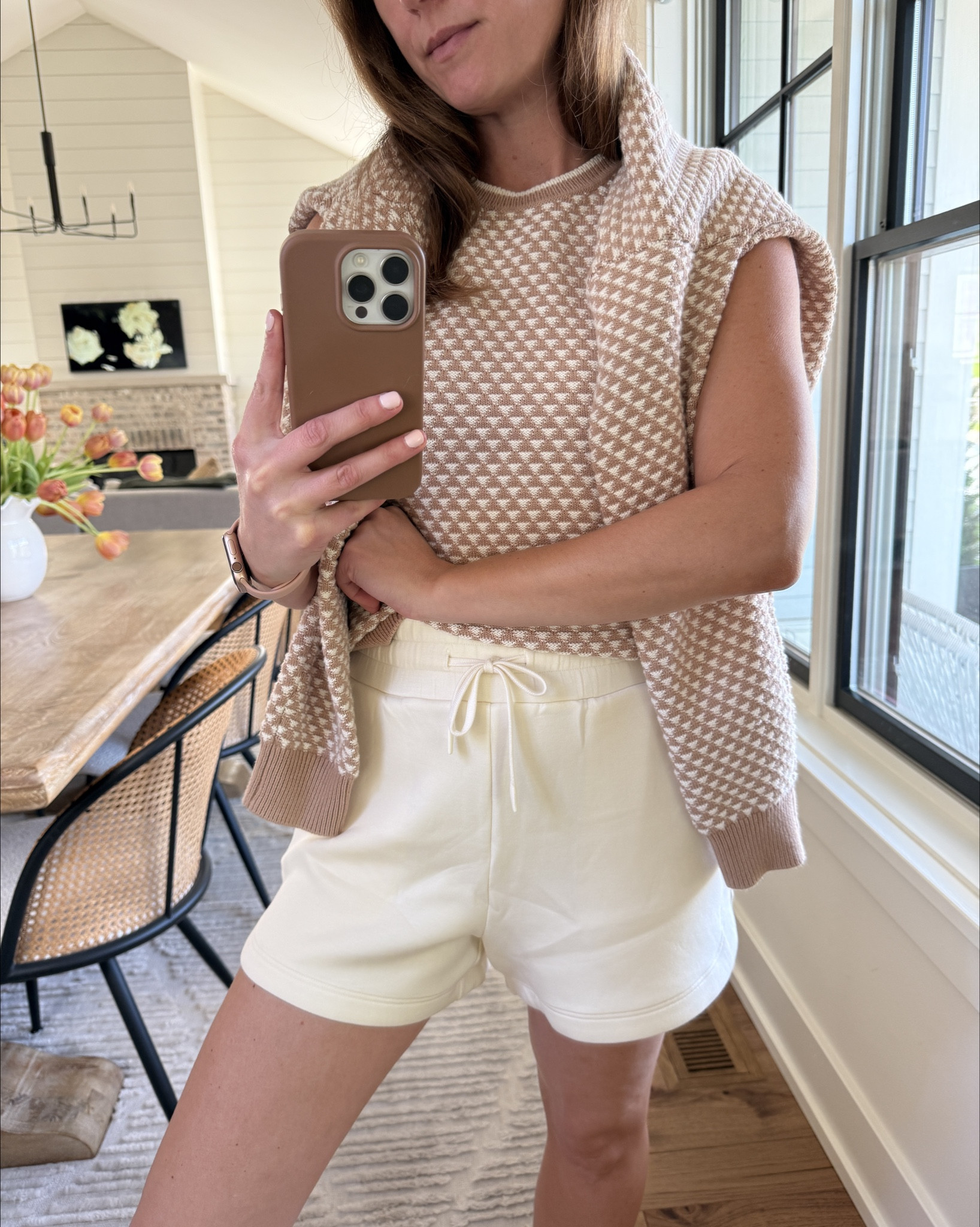 Top size XS
Cardigan size XS
Shorts size XS 

#LTKdayinmylife #LTKootd #LTKgrwm