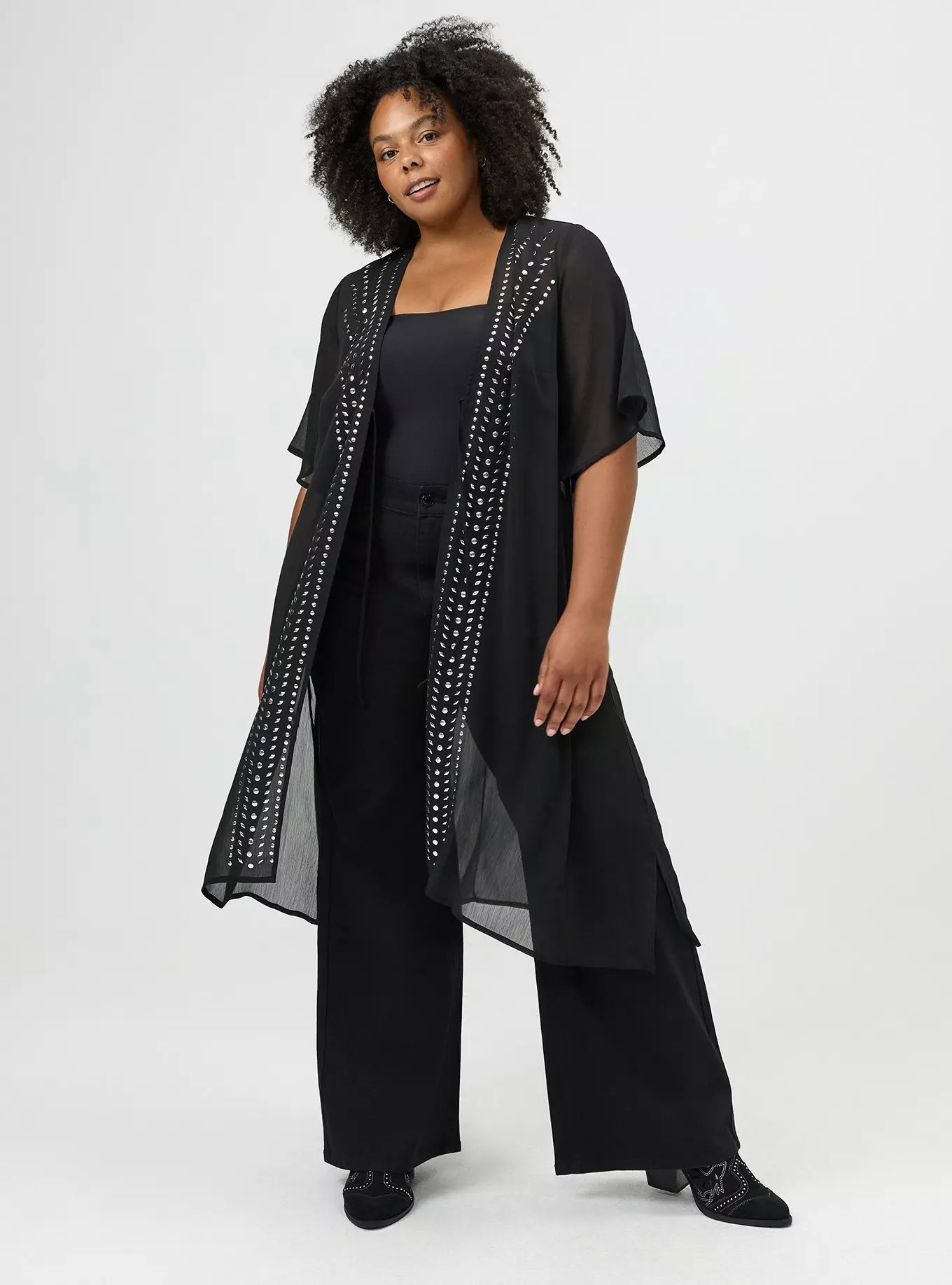Studded Maxi Kimono | Torrid (US & Canada)