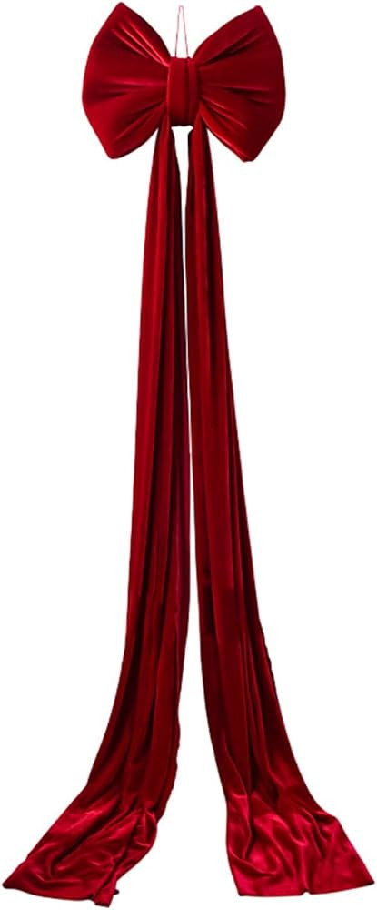 Velvet Bows for Christmas Tree, Christmas Tree Topper Bow, 87 Inch Extra Large Red Velvet Bows fo... | Amazon (US)