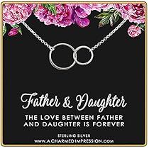 Father and Daughter Gift • Sterling Silver Necklace • Daughter Jewelry Gifts • Gift for Daughter fro | Amazon (US)