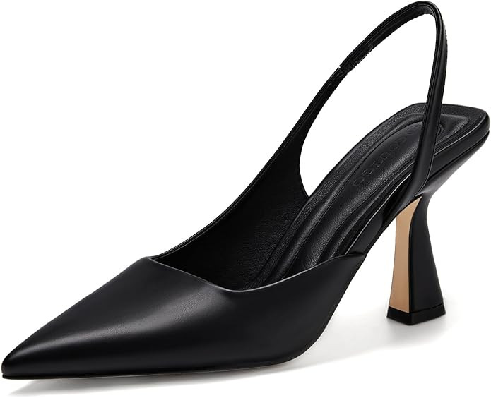 Coutgo Womens Slingback Stiletto High Heels Closed Pointed Toe Pumps D’Orsay Sexy Office Dress ... | Amazon (US)