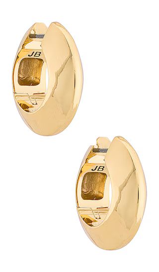 Wide Hinged Hoops Earrings in Gold | Revolve Clothing (Global)