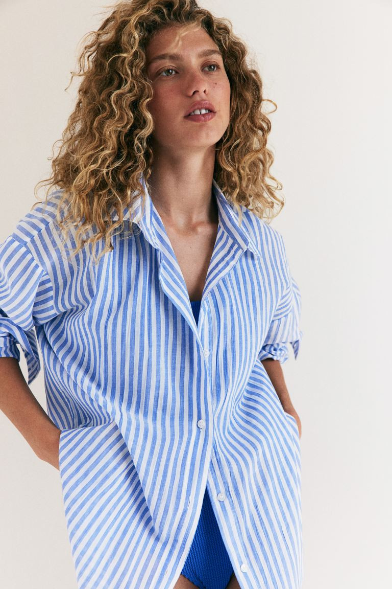 Long cotton shirt | H&M (UK, MY, IN, SG, PH, TW, HK)