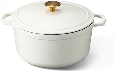 CAROTE Cast Iron Dutch Oven Pot with Lid, Enameled Dutch Oven for Sourdough Bread Baking, Dual Ha... | Amazon (US)