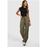 Womens Straight Leg Cargo Pants - Green - 2 | boohoo (US & Canada)
