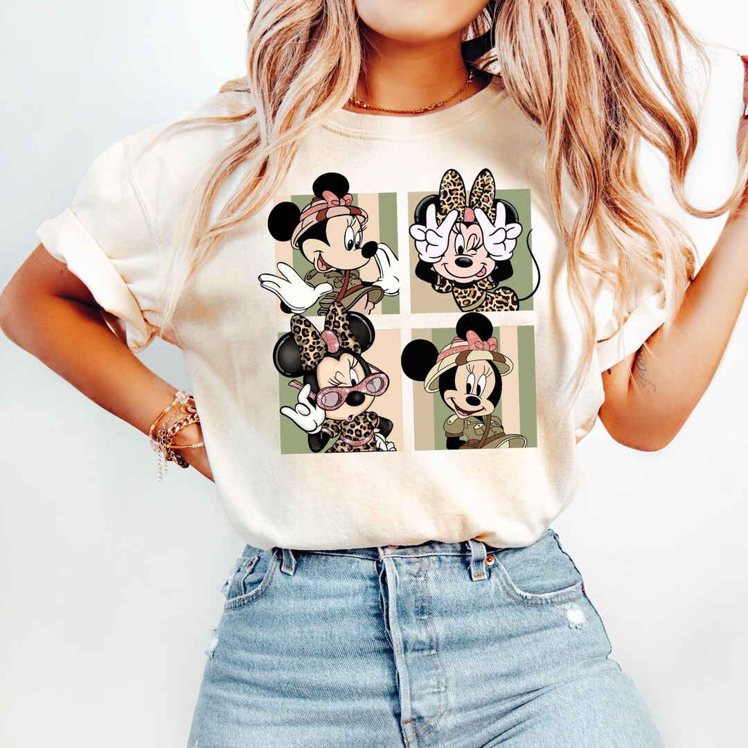 Animal Kingdom Minnie and Mickey Shirt, Minnie Mouse Safari T-shirt, Mickey and Friends Animal Ki... | Etsy (US)