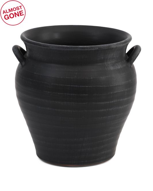 12in Handled Ceramic Planter Vase | TJ Maxx