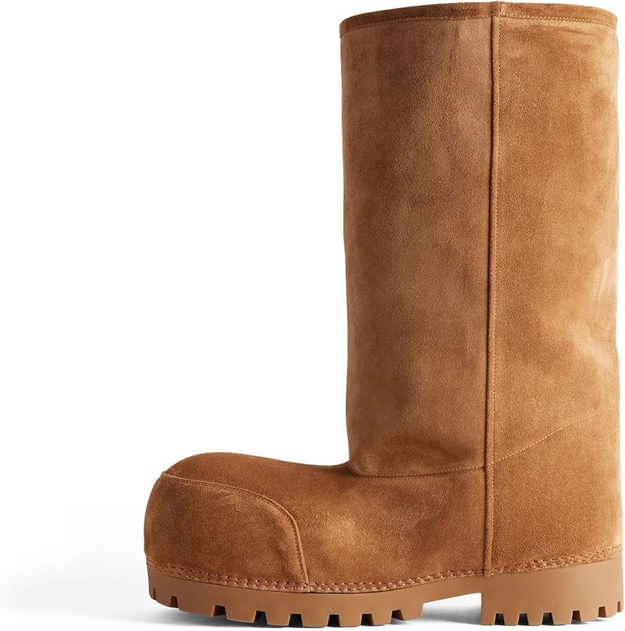 Suede Platform Snow Boots for Women Classic Fur Hippy Winter Boots Slip On High Boots Comfortable... | Amazon (US)