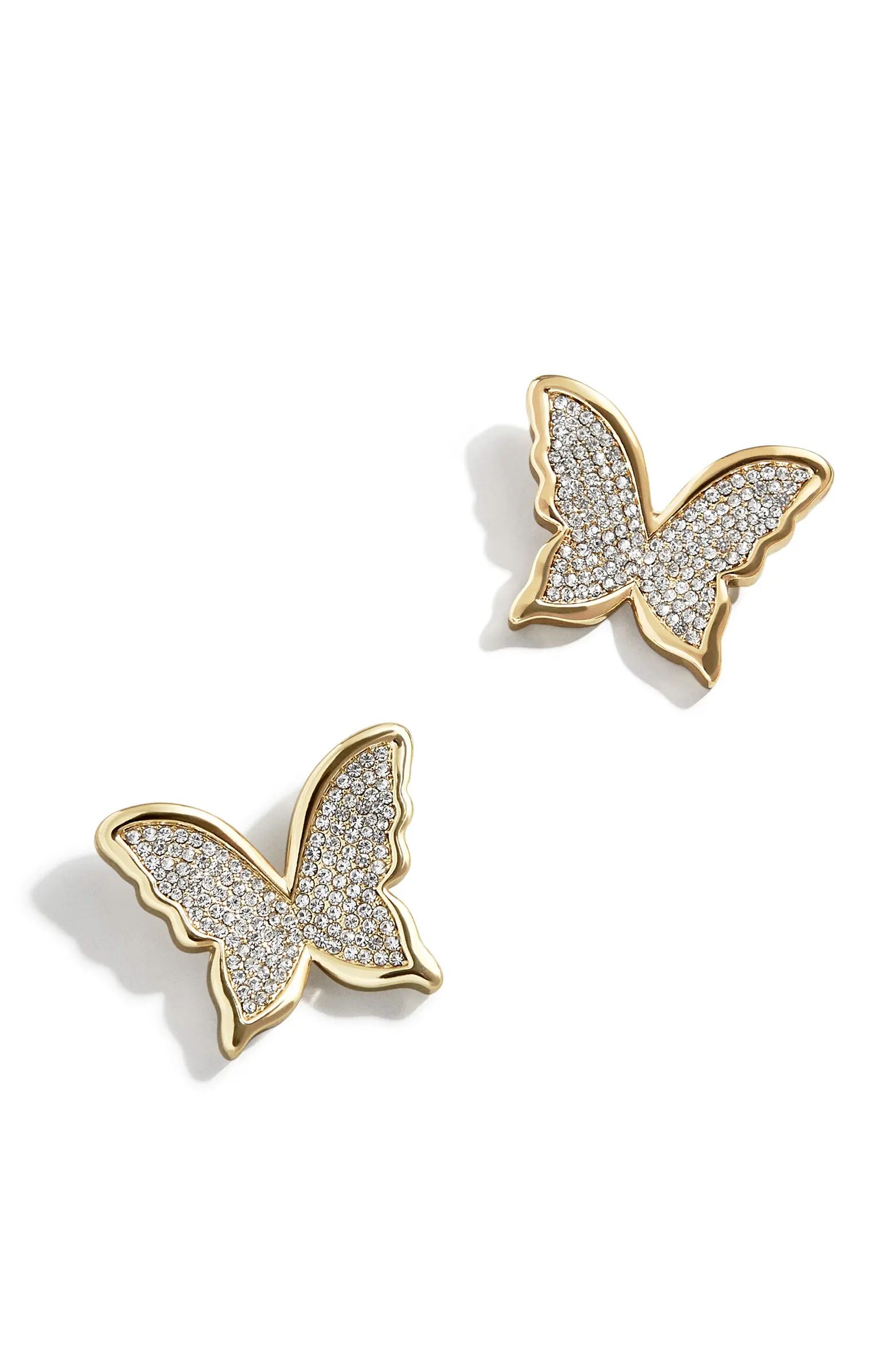 Pavé Butterfly Stud Earrings | Nordstrom