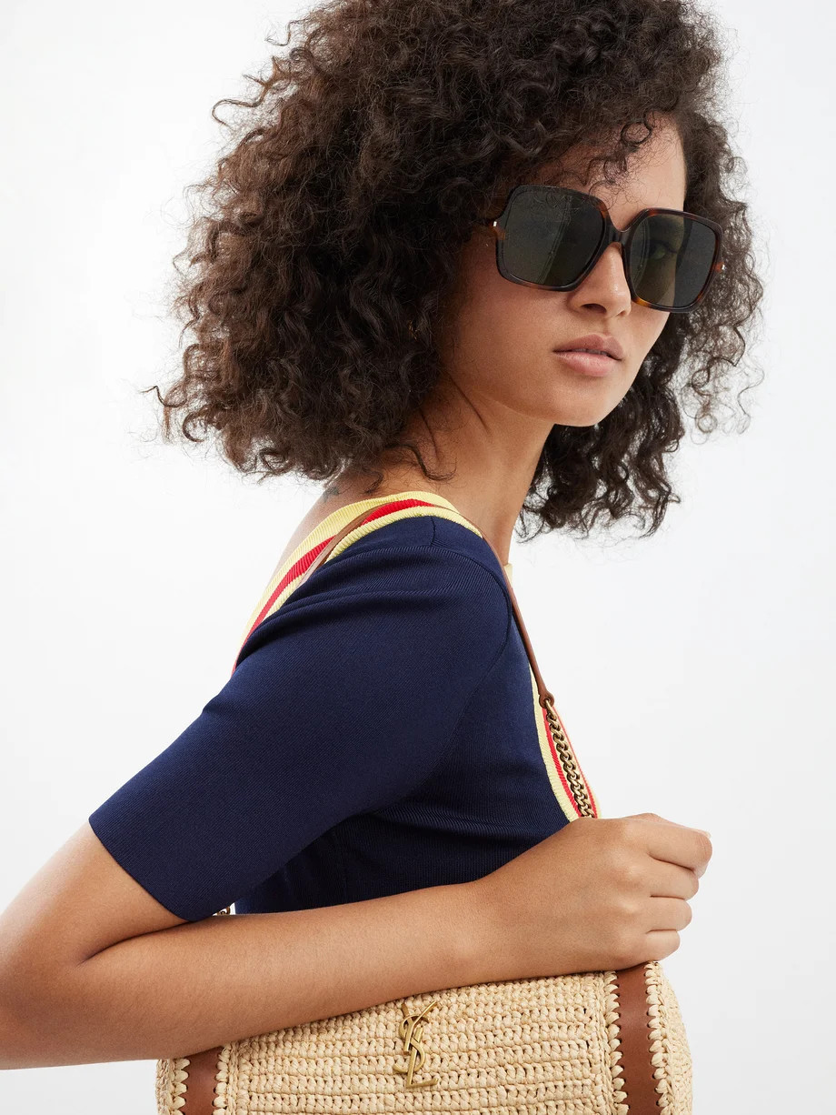 Butterfly tortoiseshell-acetate sunglasses | Saint Laurent | Matches (UK)