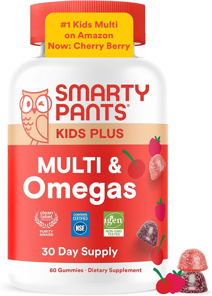 SmartyPants Kids Multivitamin Gummies with Omega 3 DHA/EPA, Vitamins D3, C, B12, B6, A, K, and Zi... | Amazon (US)
