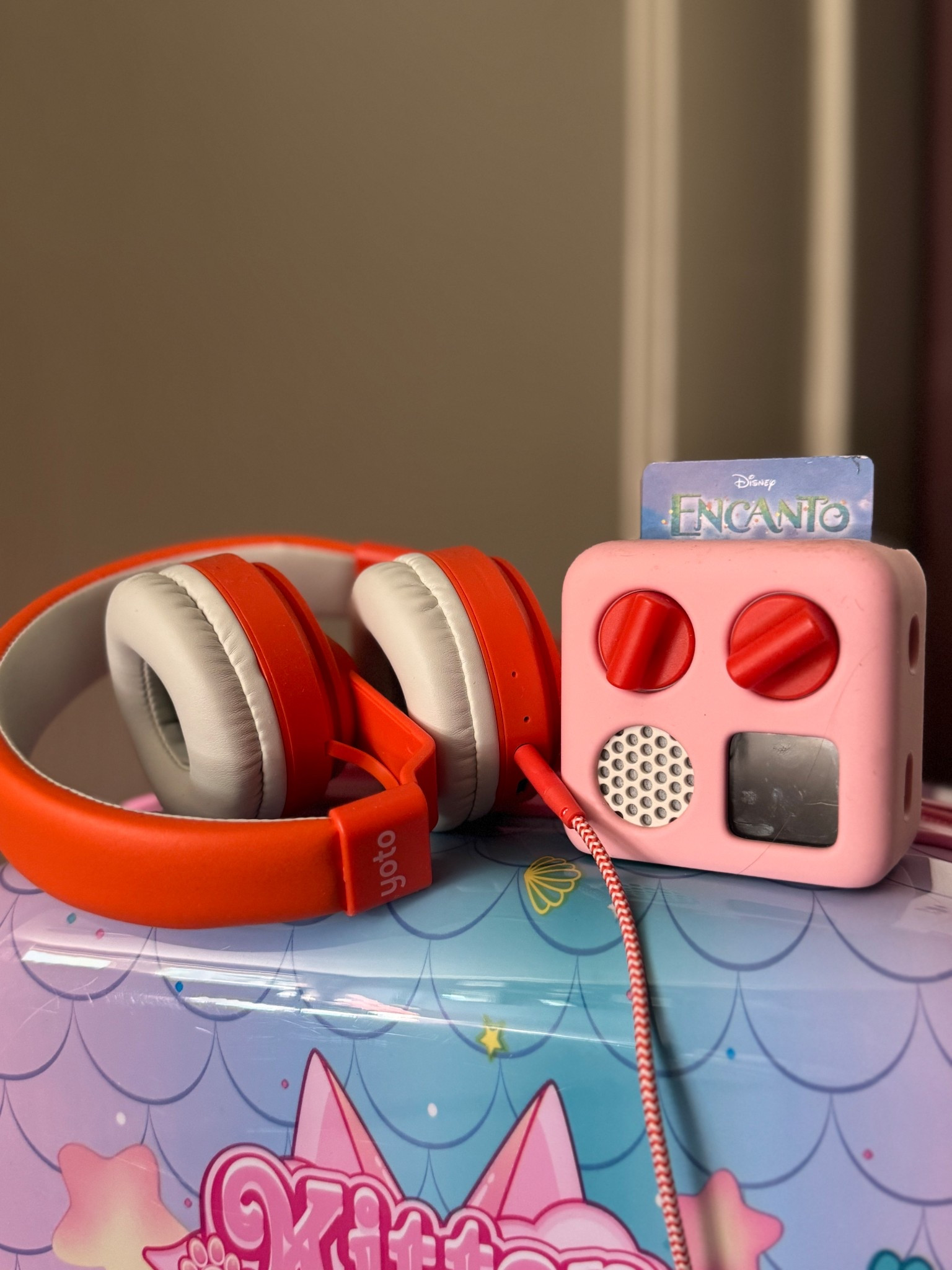 For anyone traveling with kids - these yoto story players are awesome. Kids can choose stories to bring with, put on some headphones, and there’s no guilt that they’re on a screen! 🧡 🥳 Also they listen to them at night as they’re falling asleep - we’ve gotten a ton of use out of them.