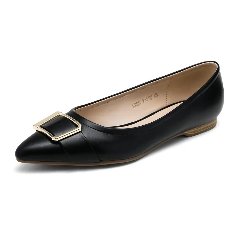 DREAM PAIRS Women’s Comfortable Ballet Dressy Work Pointed Toe Flats Shoes BLACK SDFA229W size ... | Walmart (US)