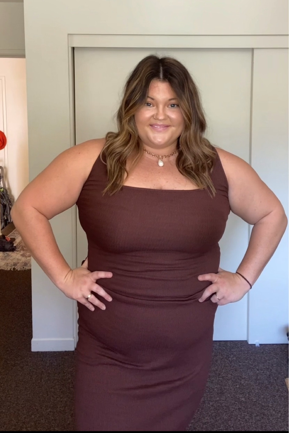 Brown dress of my dreams! 🔥 

#LTKcurves #LTKSeasonal #LTKFind