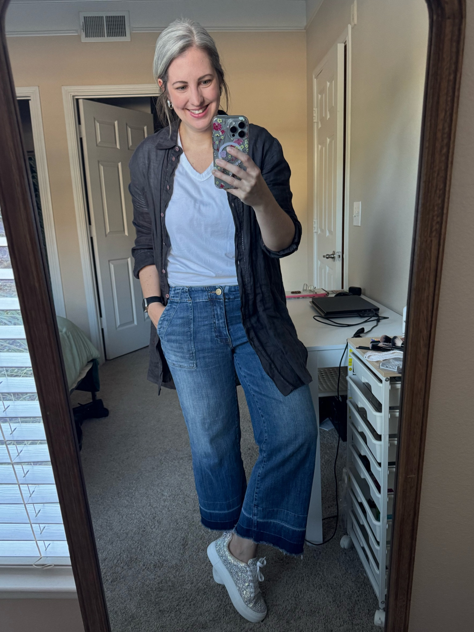 Pants I sized down 1. Shoes are comfy but will probably feel tight if you have wider feet. Over shirt is old  

#LTKFindsUnder100 #LTKStyleTip #LTKFindsUnder50