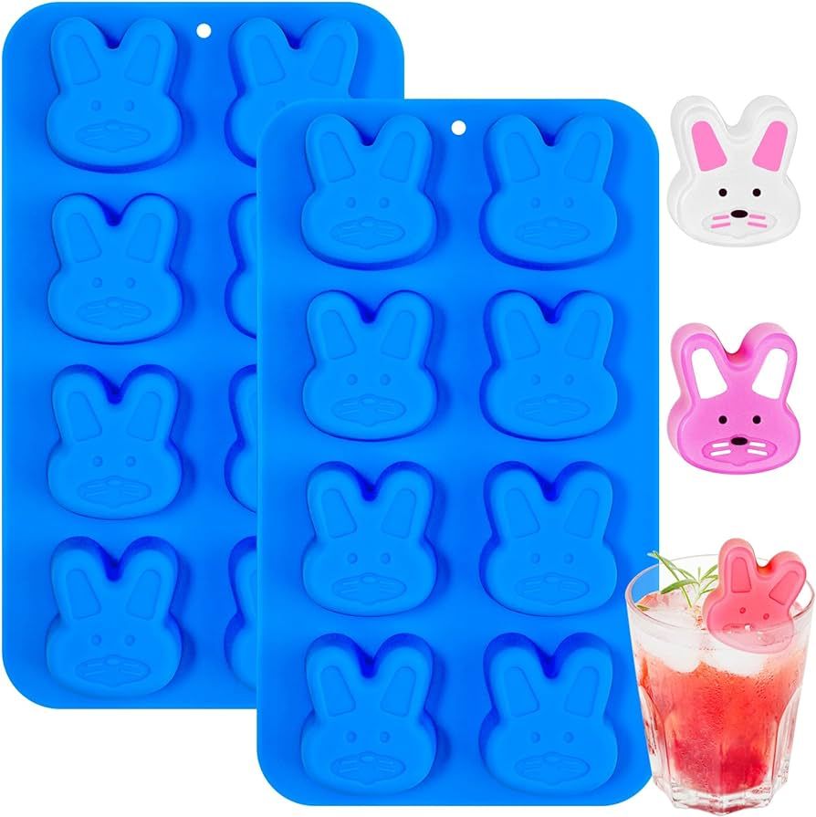 Webake Bunny Ice Cube Molds, 8-Cavity Bunny Silicone Molds for Chocolate, Candy, Ice Cube, Cupcak... | Amazon (US)