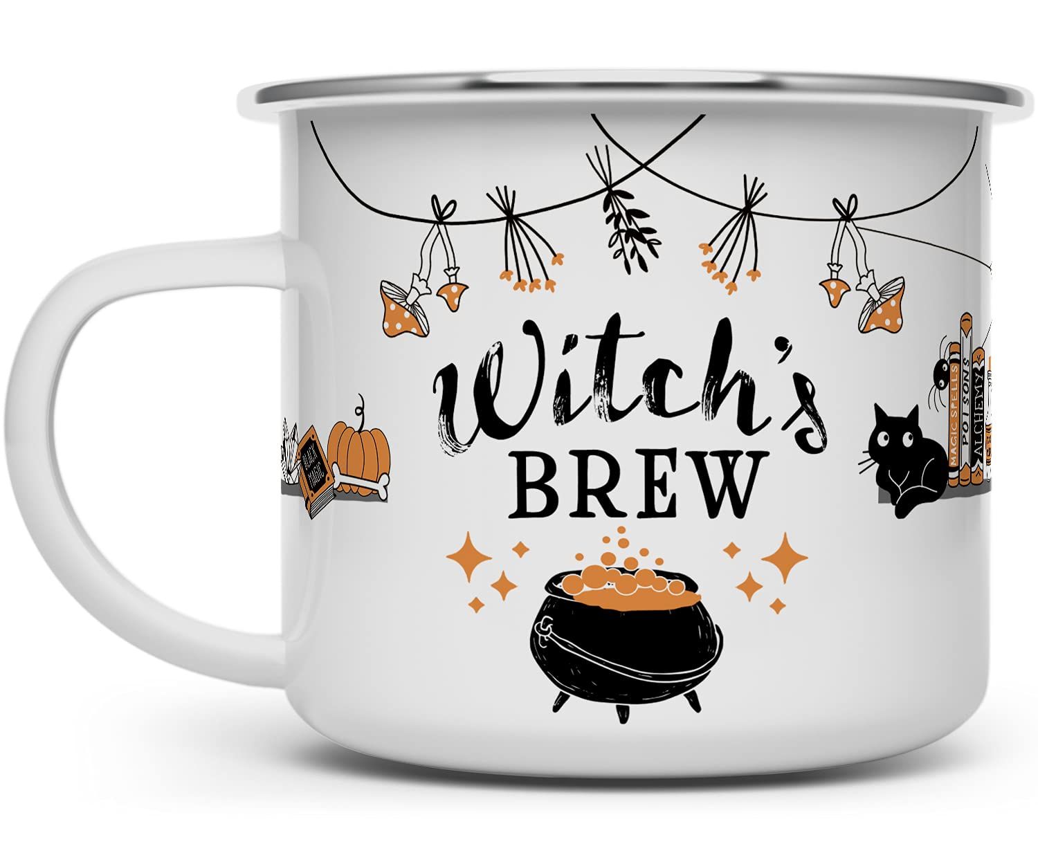 Halloween Fall Autumn Season Enamel Campfire Mug, Witch's Brew Outdoor Camping Coffee Cup, Gift f... | Amazon (US)