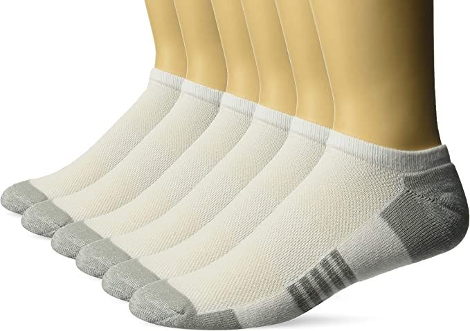 Amazon Essentials Men's 6-Pack Performance Cotton Cushioned Athletic No-Show Socks | Amazon (US)