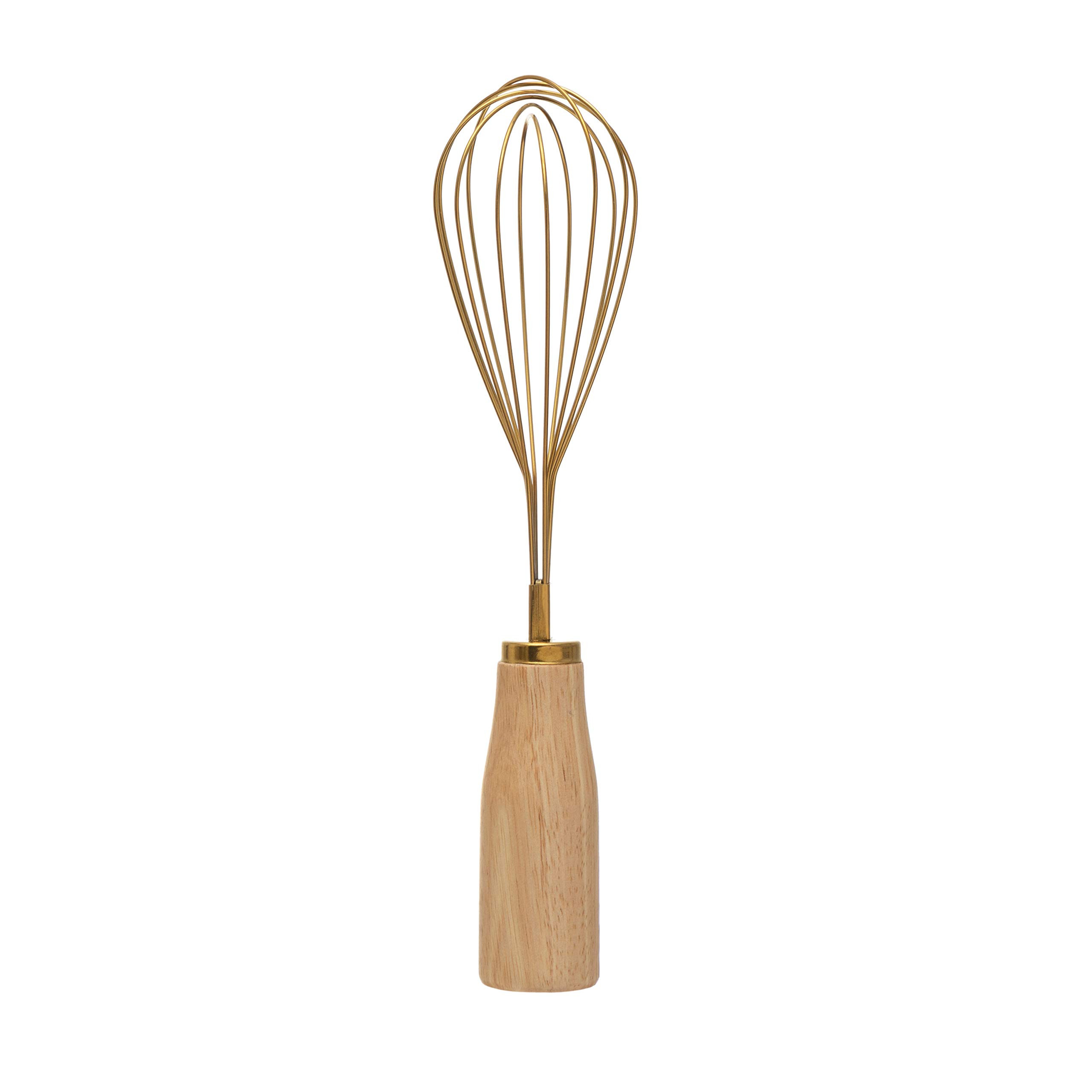 "Bloomingville Standing Stainless Steel Wood Handle, Gold Finish Whisk, 10.25""" (AH1754) | Amazon (US)