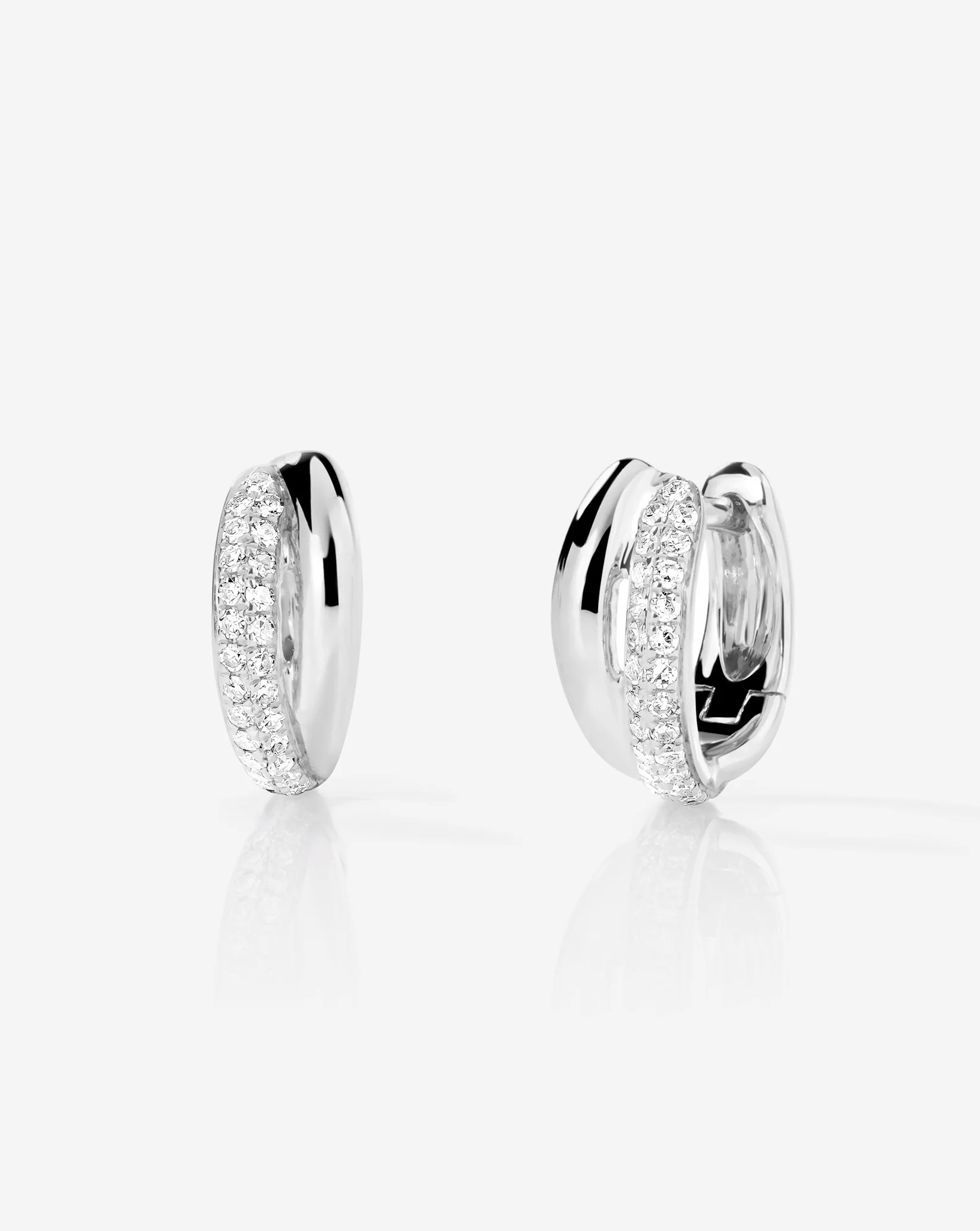Double Row Diamond Huggies | Ring Concierge