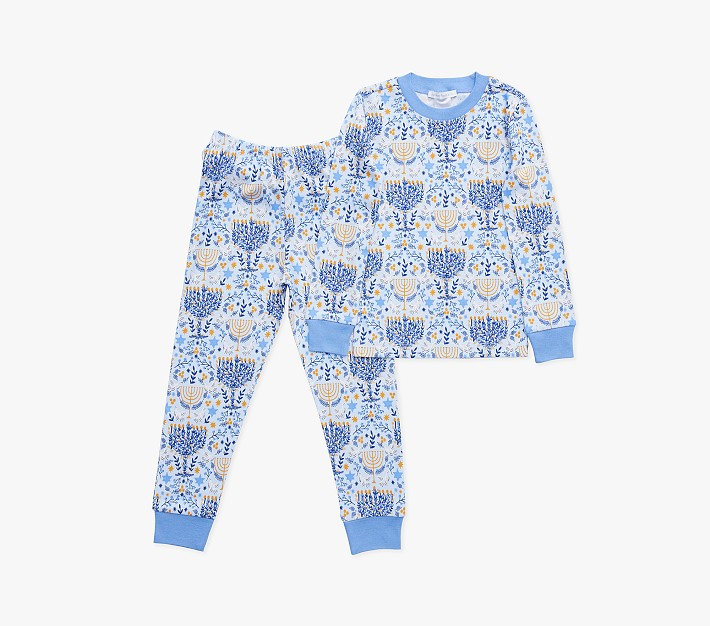 Rifle Paper Co. Hanukkah Organic Cotton Pajama Set | Pottery Barn Kids