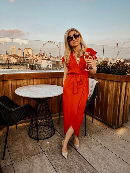 The perfect red cocktail dress for a summer wedding or party  

#LTKwedding #LTKSeasonal