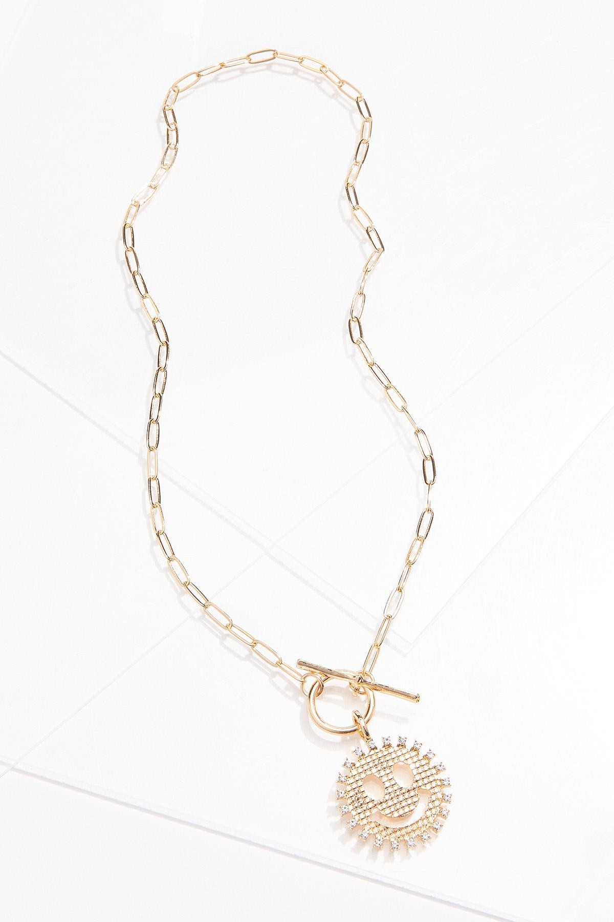 Smiley Face Chain Necklace | Cato Fashions