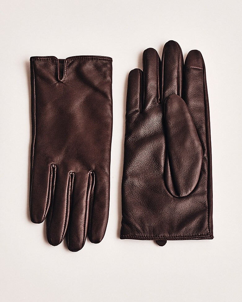Leather tech-touch gloves | J. Crew US