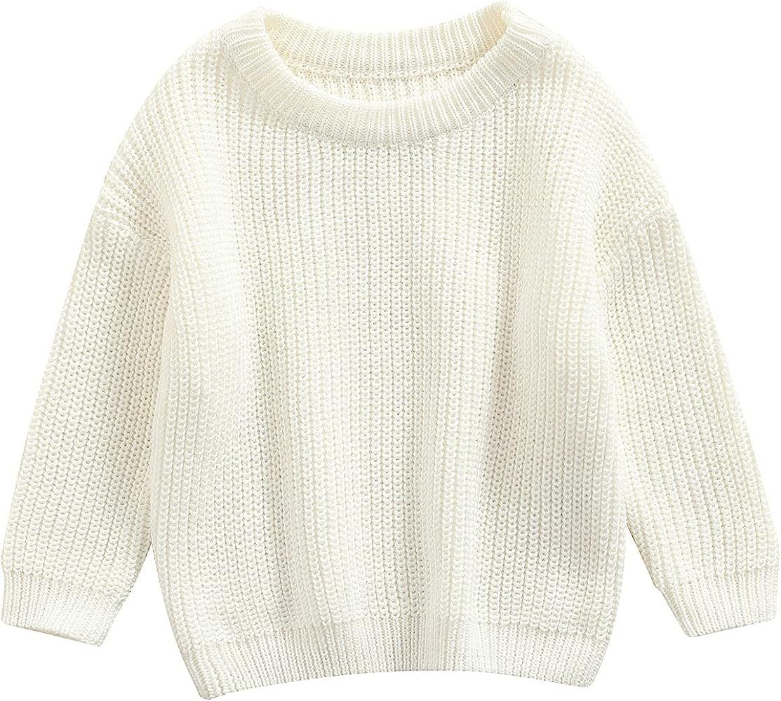 Infant Baby Boy Girl Oversized Knit Sweater Chunky Long Sleeve Pullover Sweater Shirts Warm Fall Win | Amazon (US)