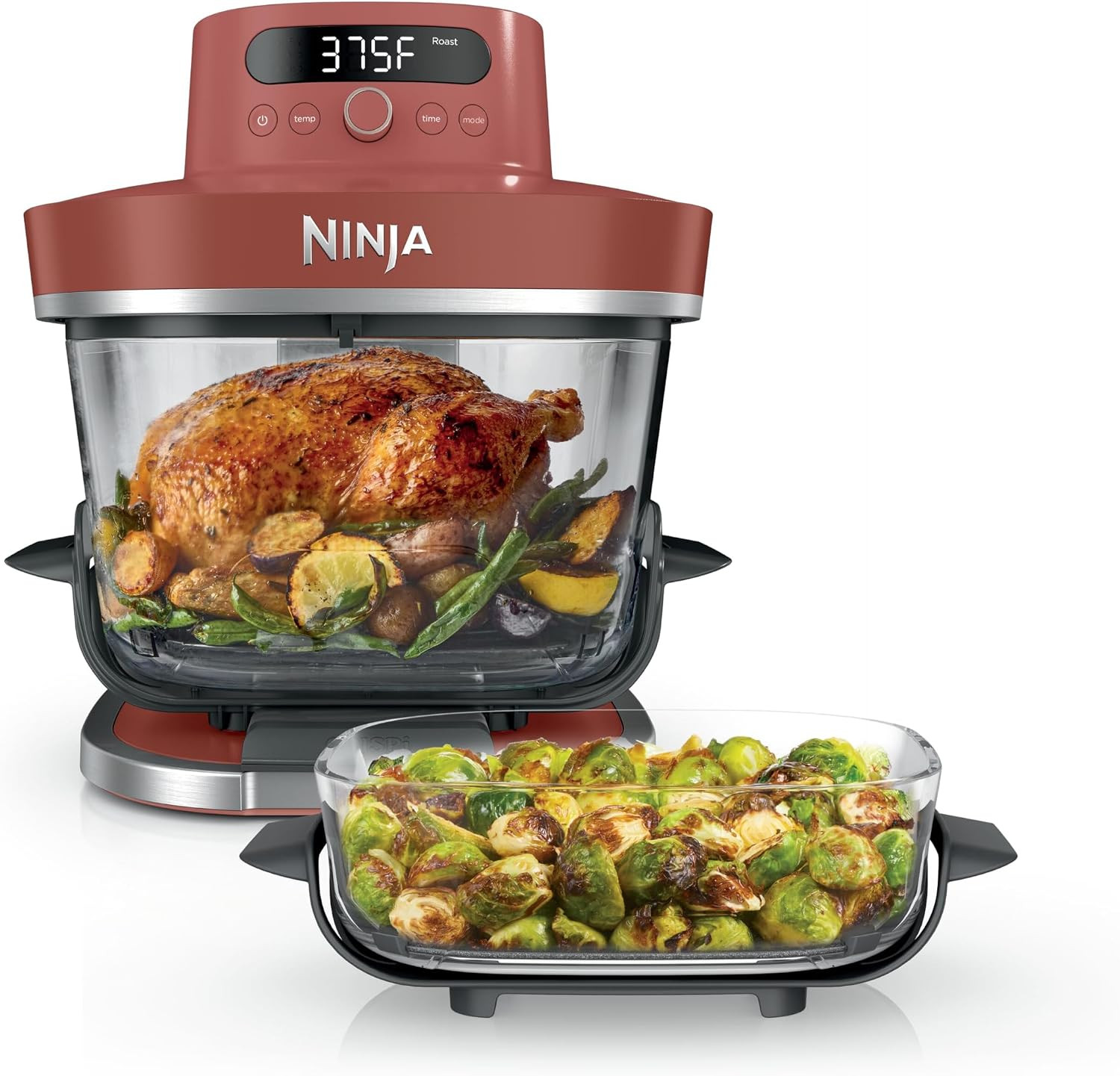 Ninja Crispi Pro 6-in-1 Glass Air Fryer | 450°F, Nontoxic, 6qt & 2.5qt Containers & Lids | Microwave, Freezer, Dishwasher Safe | Max Crisp, Air Fry, Bake, Roast, Recrisp, Dehydrate | Amber, AS101OR | Amazon (US)