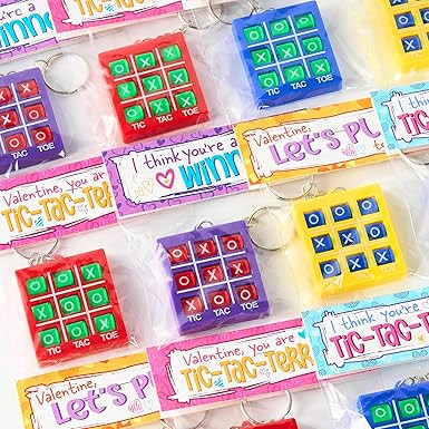 JOYIN Valentine's Day Gift Cards with Tic-Tac-Toe Keychain, Valentines Days Keychains for Classro... | Amazon (US)