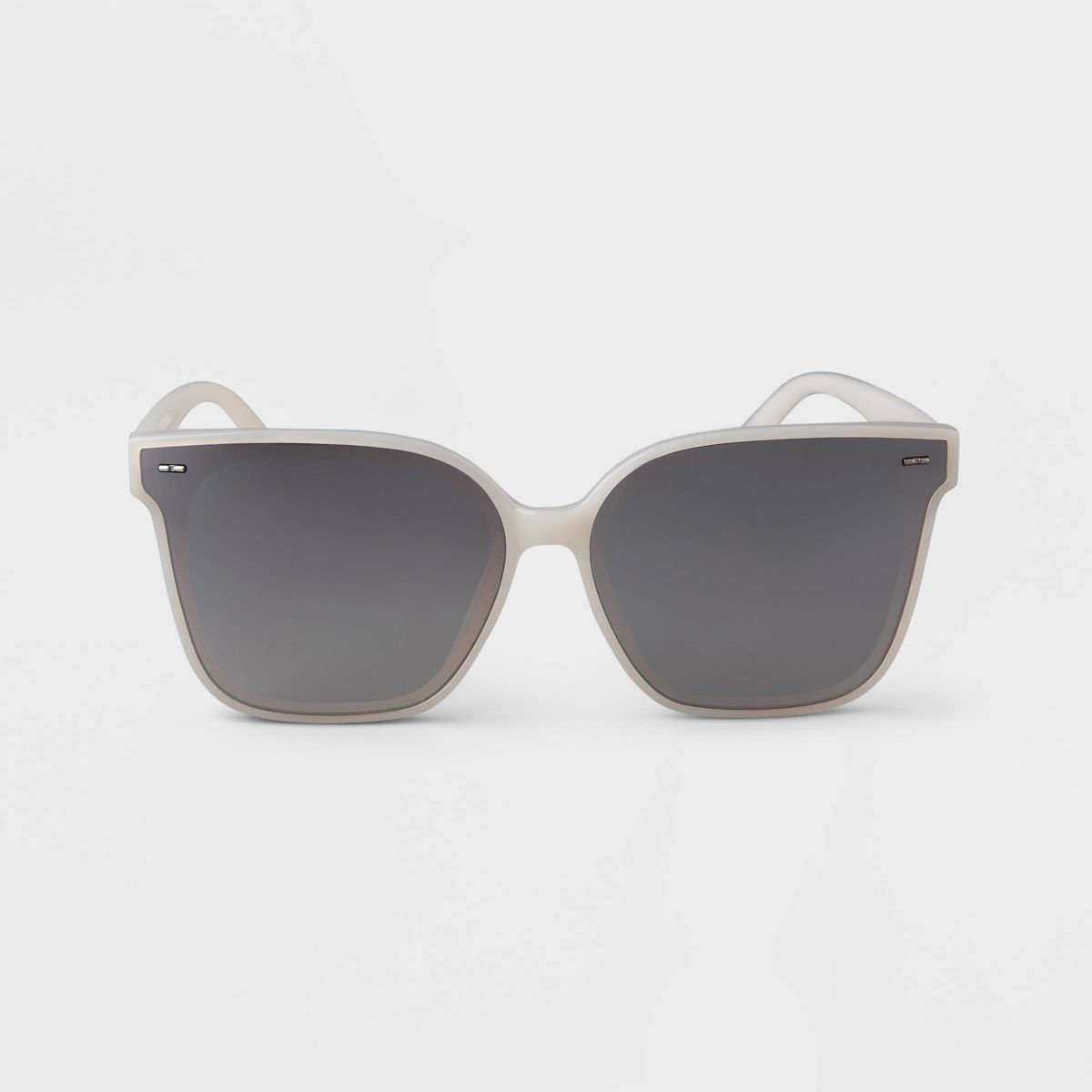 Women's Plastic Shield Sunglasses - A New Day™ White | Target