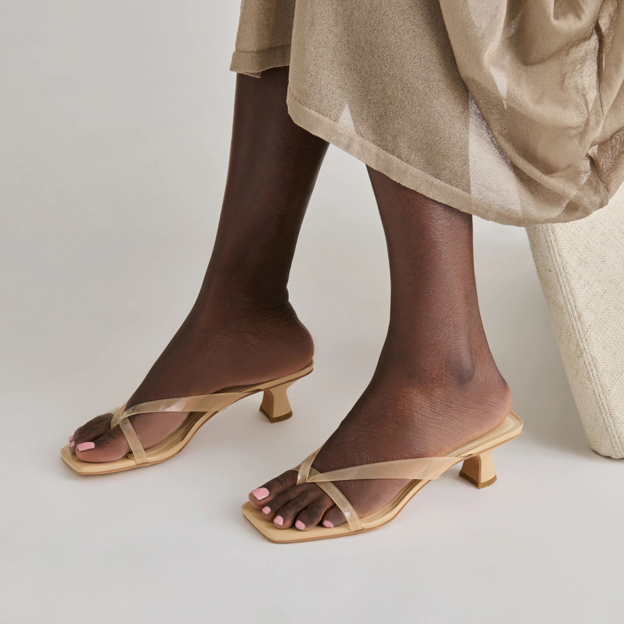Brevel Vinyl Heels Praline Jelly | DolceVita.com