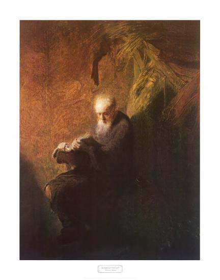 'Philosopher Reading' Art Print - Rembrandt van Rijn | Art.com | Art.com