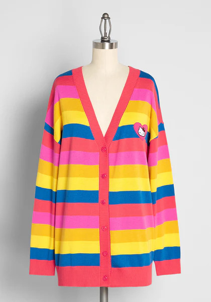 ModCloth x Hello Kitty Sweet Like Candy Oversized Cardigan | ModCloth