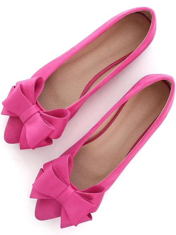 TN TANGNEST Women Fashion Bowknot Flats Comfort Pointed Toe Dress Shoes | Amazon (US)