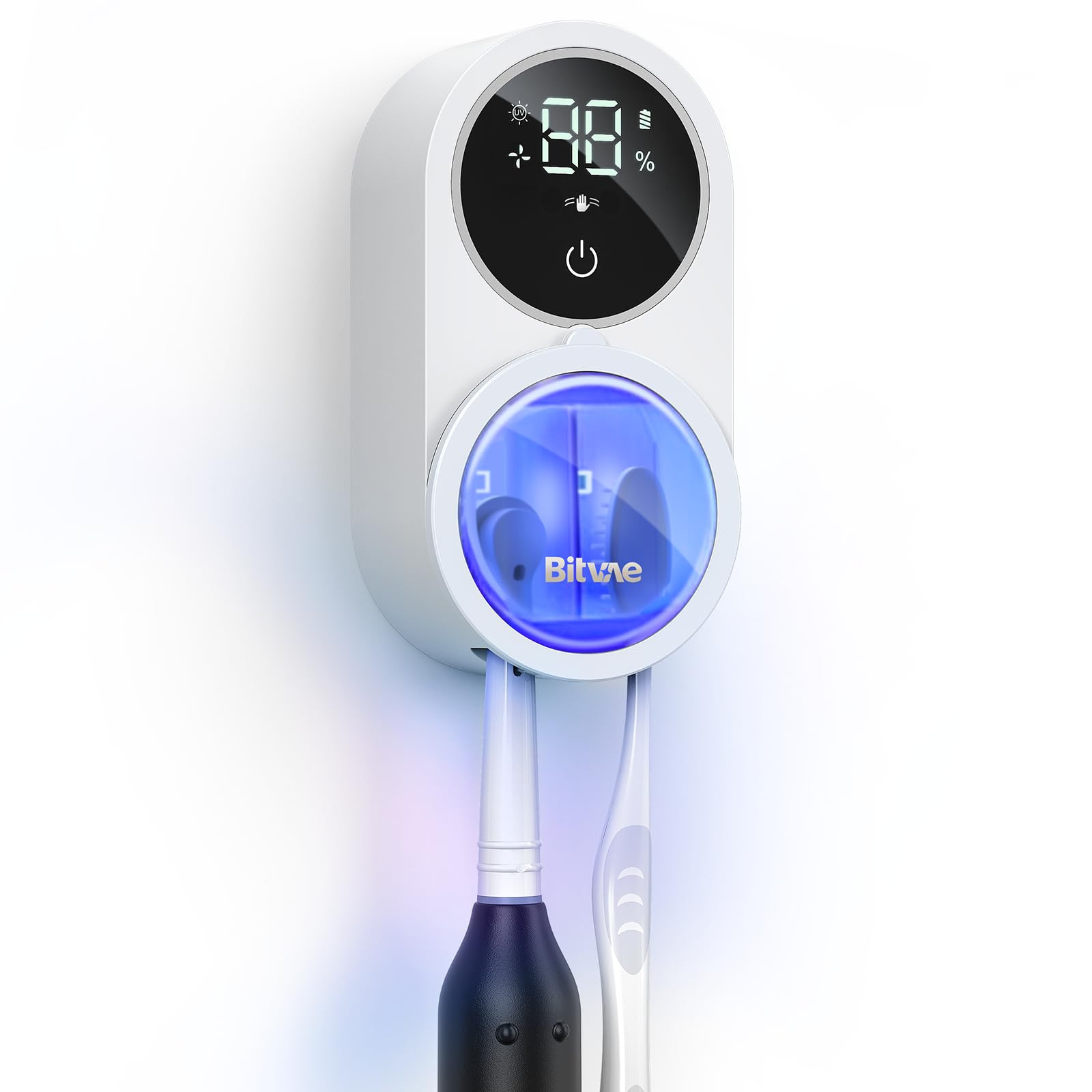 Bitvae Toothbrush Cleaner & Toothbrush Holder, Cleaning and Air Drying, LED Smart Screen, Recharg... | Amazon (US)