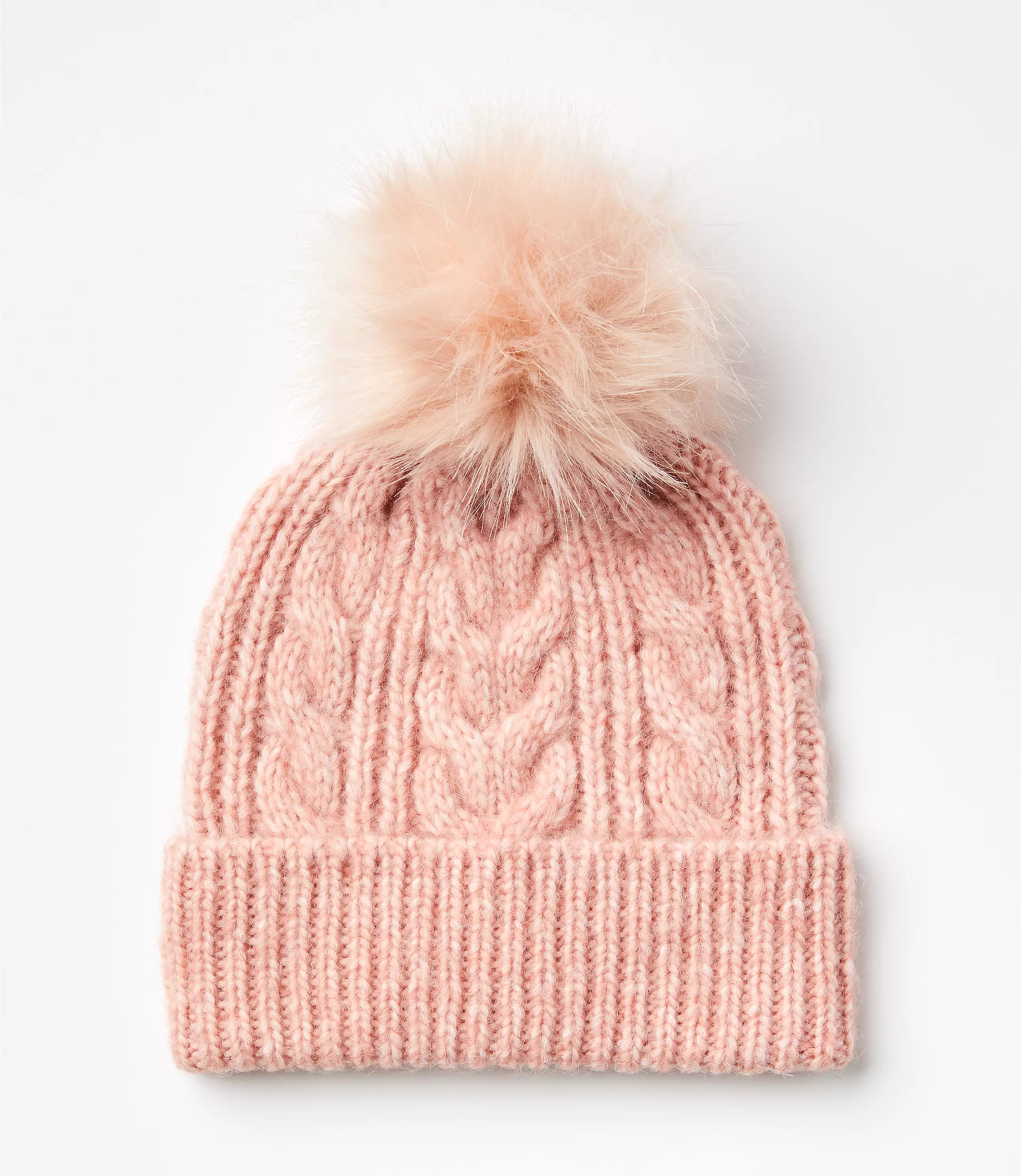 Cable Pom Pom Beanie | LOFT