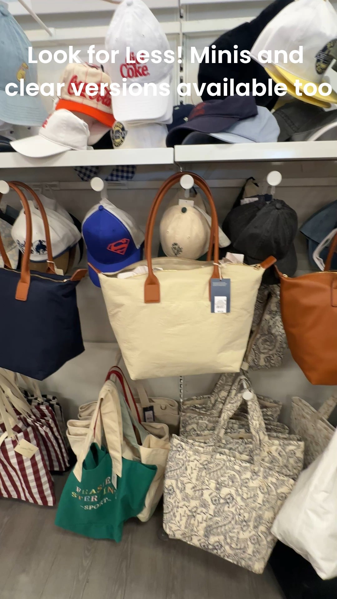 Look for less! Try Longchamp style without the price tag. Zipper tote and mini crossbody bags
Clear bags for events and concerts too. 

#LTKTravel #LTKItBag #LTKWorkwear