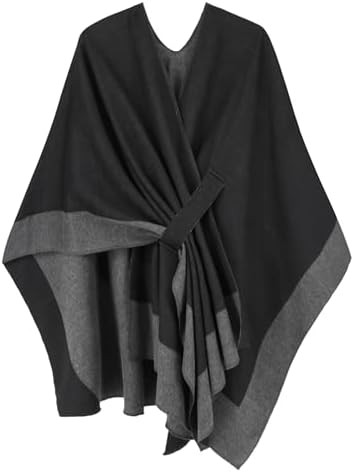 Moss Rose Women's Shawl Wrap Poncho Ruana Cape Open Front Cardigan Shawls for Fall Winter | Amazon (US)