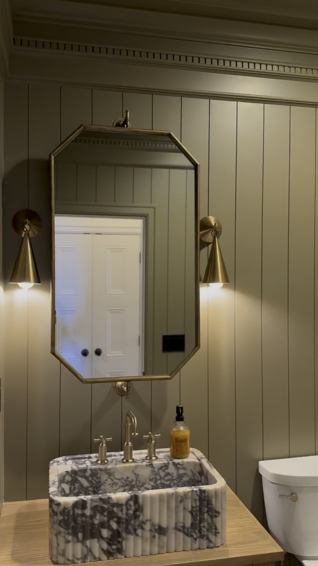 The powder room at the spec house is 10/10! The mirror, sconces and marble sink are so beautiful! 

#LTKStyleTip #LTKHome #LTKSaleAlert