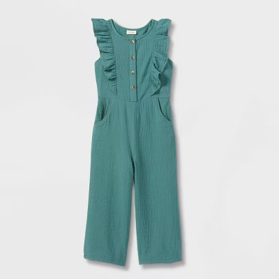 Girls' Sleeveless Gauze Jumpsuit - Cat & Jack™ | Target
