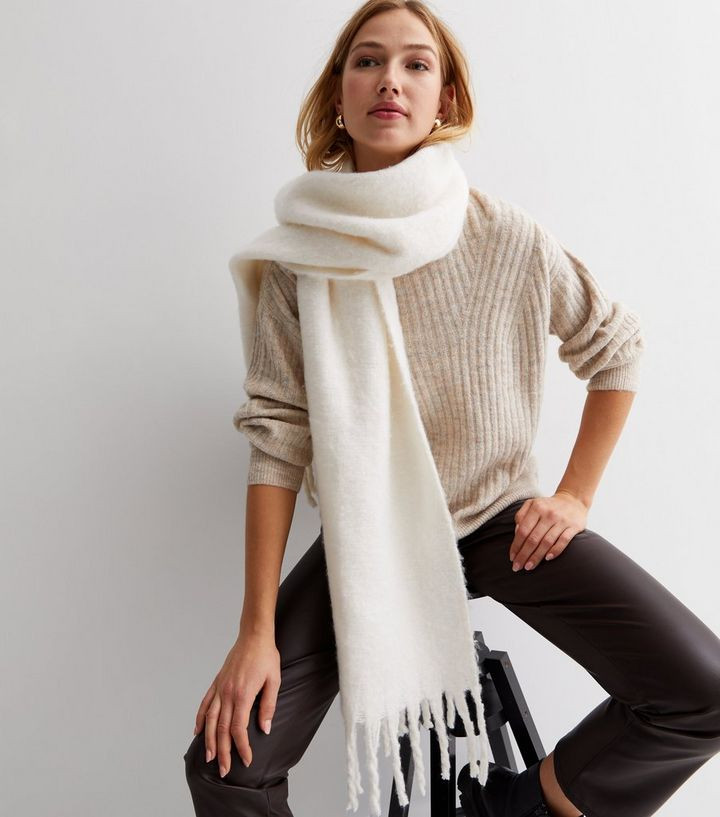 Cream Knit Long Tassel Scarf
						
						Add to Saved Items
						Remove from Saved Items | New Look (UK)