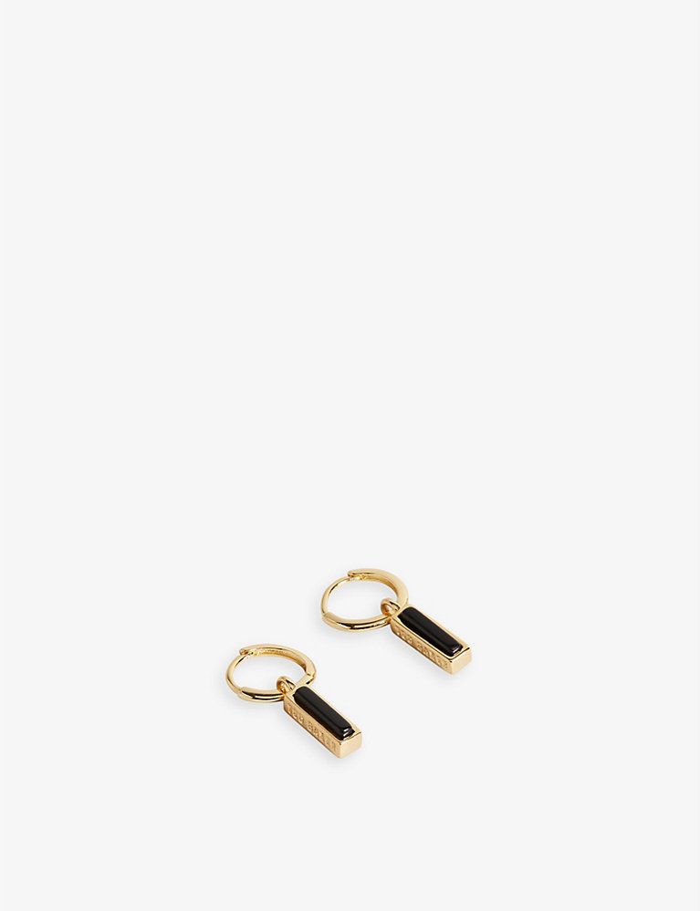 TED BAKER Gwennie gold-toned and amazonite pendant earrings | Selfridges