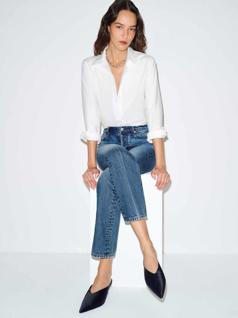 Marzella Heeled Mule | Reformation (Global)
