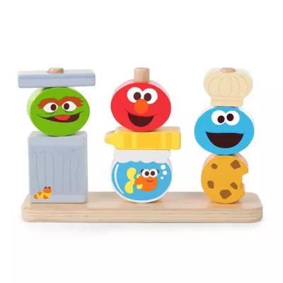 Bright Starts™ Mix & Match Sesame Street Friends™ Wooden Stacking Toy | Bed Bath & Beyond
