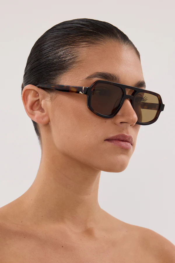 LUV LOU THE BANKS KHAKI SUNGLASSES | DISSH