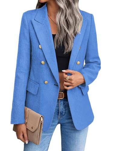 Blue Blazers Jacket for Women 2026 Light Blue Royal Blue Navy Blue Blazer for Women Clothes Outfits Tops Jackets Suit Suits XL | Amazon (US)